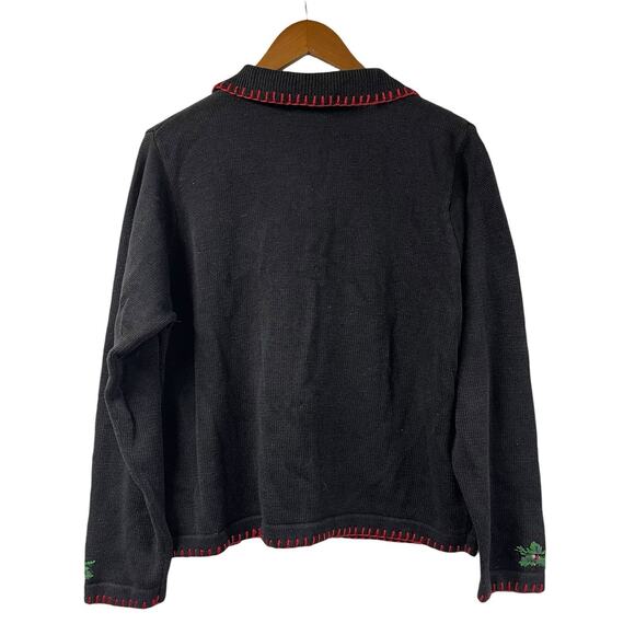 Not So Ugly Christmas Sweater BP Design Knit VTG Ornaments Holly Doll Rocking 🎠 - Picture 11 of 12